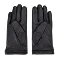 Pánske prešívané kožené rukavice, čierne 44-6A-710-1