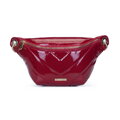 Dámska crossbody kabelka z eko kože s retiazkovým popruhom a detailmi zlatej farby 93-4Y-411-3