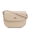 Béžová dámska crossbody kabelka Wittchen z prírodnej kože s čistým vzhľadom