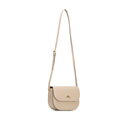 Béžová dámska crossbody kabelka Wittchen z prírodnej kože s čistým vzhľadom