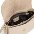 Béžová dámska crossbody kabelka Wittchen z prírodnej kože s čistým vzhľadom
