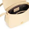Béžová dámska crossbody kabelka Wittchen z prírodnej kože s výrazným vzhľadom
