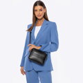 Kožená crossbody kabelka čierna 100-4E-634-1