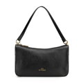 Čierna dámska crossbody kabelka Wittchen z prírodnej kože s čistým dizajnom