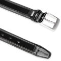 Čierny pánsky kožený opasok – elegancia v modernom štýle 101-8M-216-1