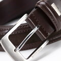 Pánsky hnedý kožený opasok – elegancia v modernom štýle 101-8M-216-4