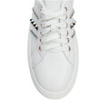 Dámske kožené sneakersy strieborné 100-DP-500-G