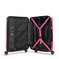 Stredný kufor z ABS s vyrazeným logom fuchsia 56-3A-502-34