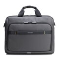 Pánska taška na notebook 17" z polyesteru s rozšíriteľným dnom sivá 102-3P-810-8