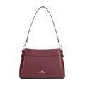 Bordová dámska crossbody kabelka Wittchen z prírodnej kože s čistým vzhľadom