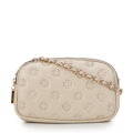 Dámska kožená crossbody kabelka na retiazke bordová 99-4E-305-3
