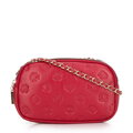 Dámska kožená crossbody kabelka na retiazke béžová 99-4E-305-8