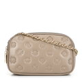Dámska kožená crossbody kabelka na retiazke strieborná 99-4E-305-S
