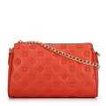 Kožená crossbody kabelka s razením zlatá 99-4E-307-G