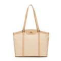 shopper kabelka Wittchen zo žakáru a kože s monogramami, krémová 98-4E-904-0