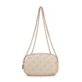 Dámska kožená crossbody kabelka na retiazke bordová 99-4E-305-3