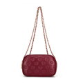 Dámska kožená crossbody kabelka na retiazke oranžová 99-4E-305-6