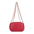 Dámska kožená crossbody kabelka na retiazke béžová 99-4E-305-8