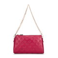 Kožená crossbody kabelka s razením béžová 99-4E-307-8
