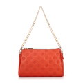 Kožená crossbody kabelka s razením zlatá 99-4E-307-G