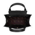 Kožená crossbody kabelka s razením čierna 99-4E-303-1