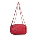 Dámska kožená crossbody kabelka na retiazke béžová 99-4E-305-8