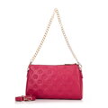 Kožená crossbody kabelka s razením béžová 99-4E-307-8