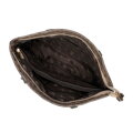 shopper kabelka Wittchen vyrobená zo žakáru a kože s monogramami, béžová 98-4E-904-8