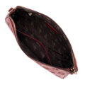 Kožená crossbody kabelka s razením oranžová 99-4E-307-6