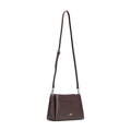 Tmavohnedá dámska crossbody kabelka Wittchen z prírodnej kože s moderným vzhľadom