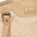 shopper kabelka Wittchen zo žakáru a kože s monogramami, krémová 98-4E-904-0