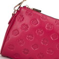Kožená crossbody kabelka s razením béžová 99-4E-307-8