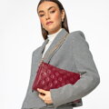 Kožená crossbody kabelka s razením oranžová 99-4E-307-6