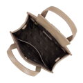 Torebka crossbody ze skóry w tłoczenia beżowa 99-4E-303-8