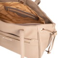 Dámska shopper kabelka z ekologickej kože béžová s vyberateľnou taštičkou 102-4Y-016-9