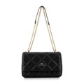 Damska torebka crossbody skórzana w romby czarna 99-4E-603-1