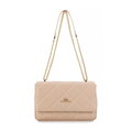 Dámska kožená crossbody kabelka s diamantovým vzorom, béžová 99-4E-603-9