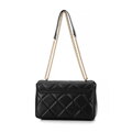 Damska torebka crossbody skórzana w romby czarna 99-4E-603-1