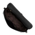Damska torebka skórzana tłoczona w monogram czarna 99-4E-616-1