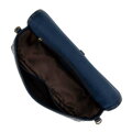 Damska torebka skórzana tłoczona w monogram granatowa 99-4E-616-7