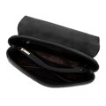 Damska torebka crossbody skórzana w romby czarna 99-4E-603-1