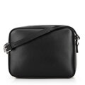 Kožená crossbody kabelka čierna 100-4E-634-1