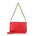 Kožená crossbody s odnímateľnou retiazkou, červená 100-4E-207-3