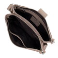 Dámska crossbody kožená kabelka s prackou béžová 99-4E-005-9