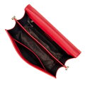 Kožená crossbody s odnímateľnou retiazkou, červená 100-4E-207-3
