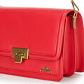 Kožená crossbody s odnímateľnou retiazkou, červená 100-4E-207-3