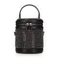 Kabelka „bucket“ s kryštálikmi čierna  