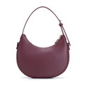 Bordová dámska crossbody kabelka Wittchen z prírodnej kože s moderným vzhľadom