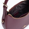 Bordová dámska crossbody kabelka Wittchen z prírodnej kože s moderným vzhľadom