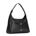 Čierna dámska crossbody kabelka Wittchen z prírodnej kože s nadčasovým dizajnom